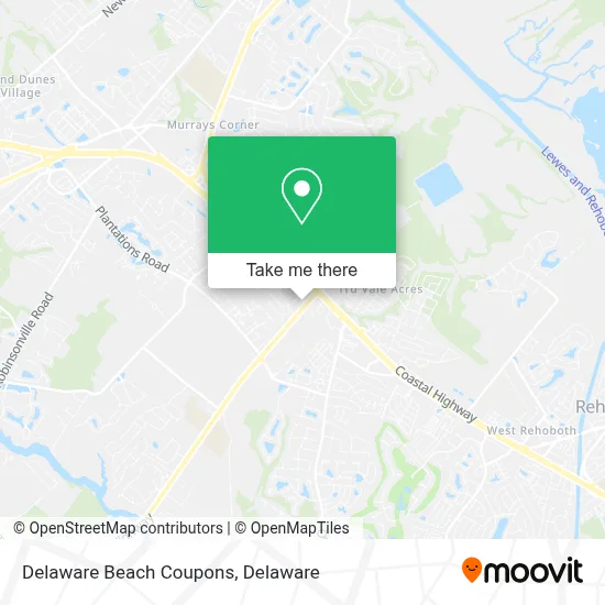 Delaware Beach Coupons map