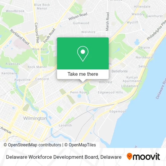 Delaware Workforce Development Board map
