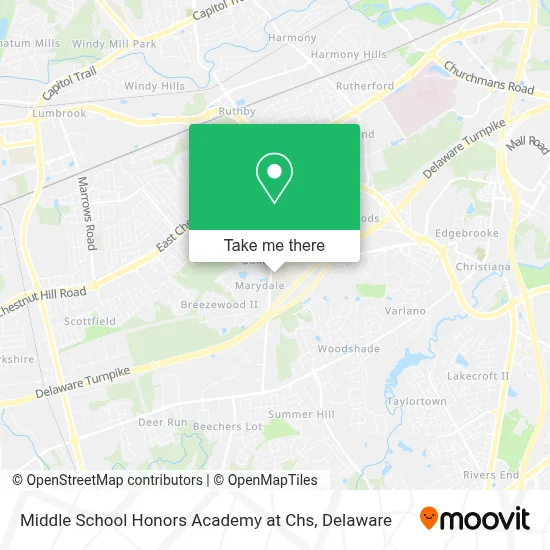 Middle School Honors Academy at Chs map