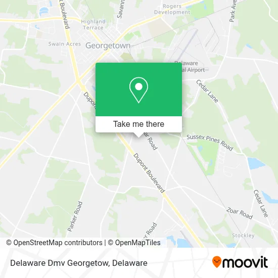 Delaware Dmv Georgetow map