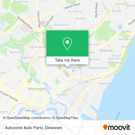 Autozone Auto Parts map