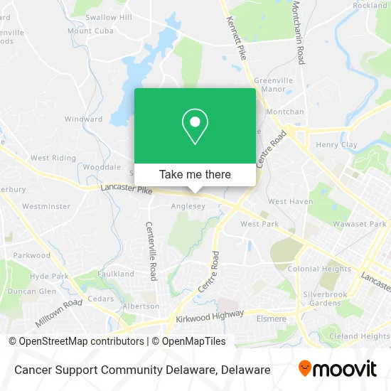 Cancer Support Community Delaware map