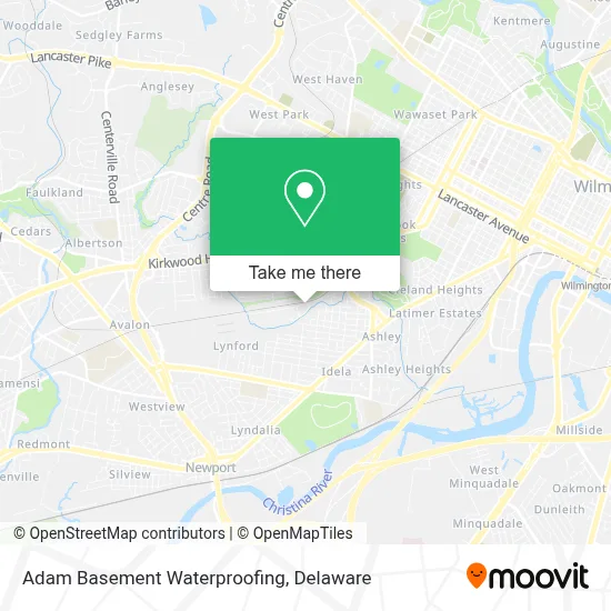 Adam Basement Waterproofing map