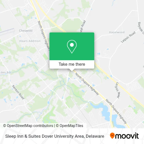 Sleep Inn & Suites Dover University Area map