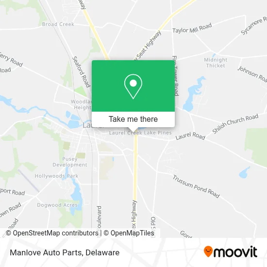 Manlove Auto Parts map
