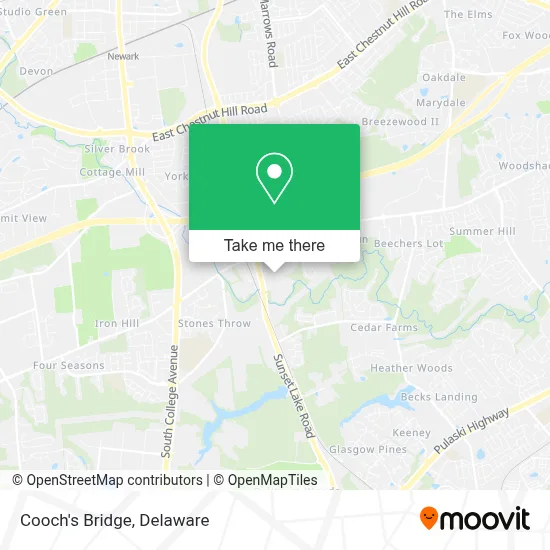 Cooch's Bridge map