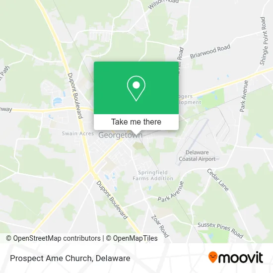 Prospect Ame Church map