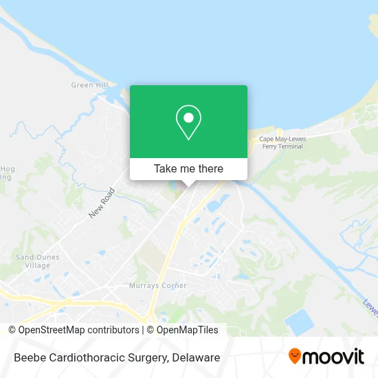 Beebe Cardiothoracic Surgery map