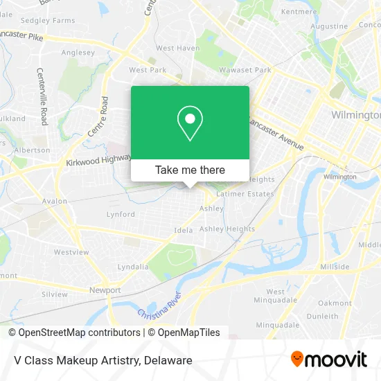 V Class Makeup Artistry map