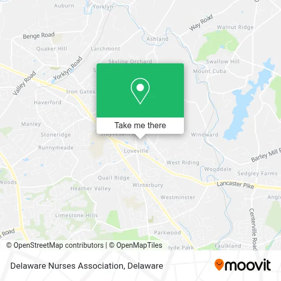 Delaware Nurses Association map