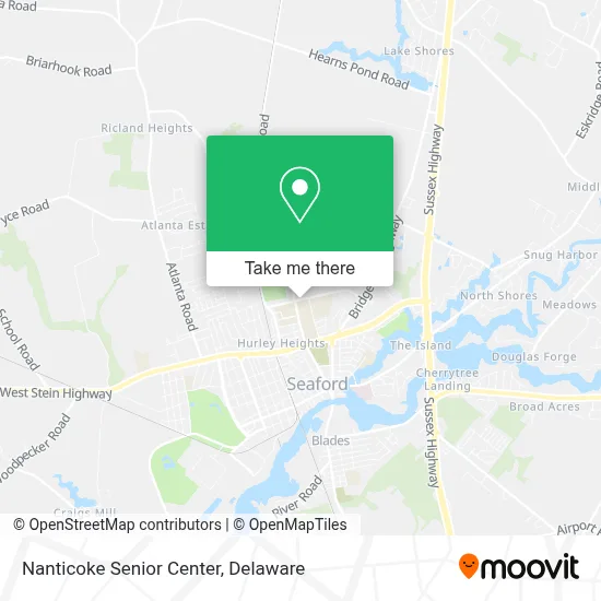 Nanticoke Senior Center map
