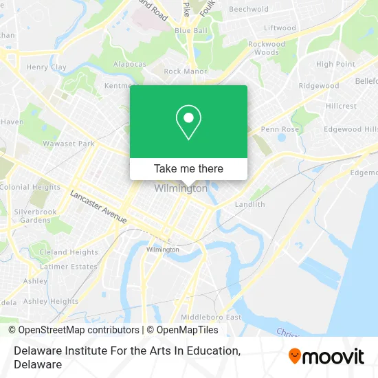Delaware Institute For the Arts In Education map