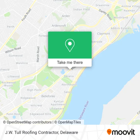 J.W. Tull Roofing Contractor map