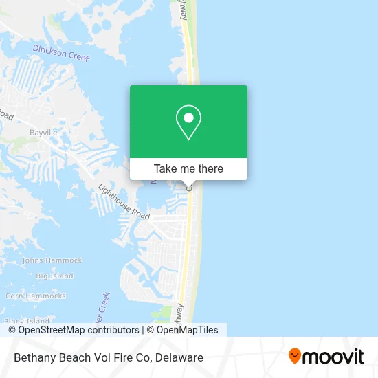 Bethany Beach Vol Fire Co map