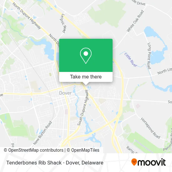 Tenderbones Rib Shack - Dover map