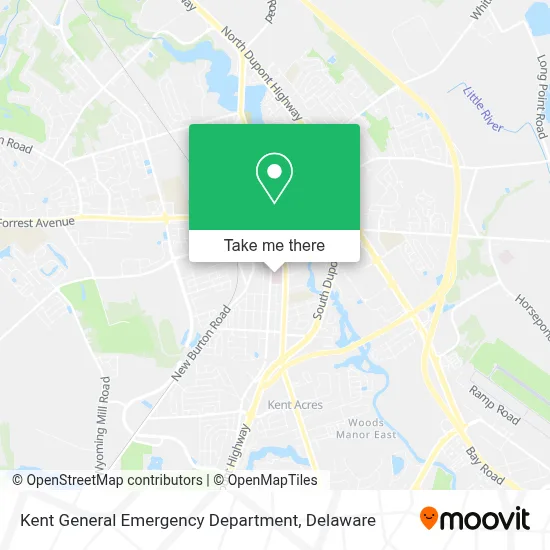 Kent General Emergency Department map