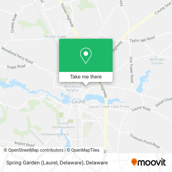 Spring Garden (Laurel, Delaware) map