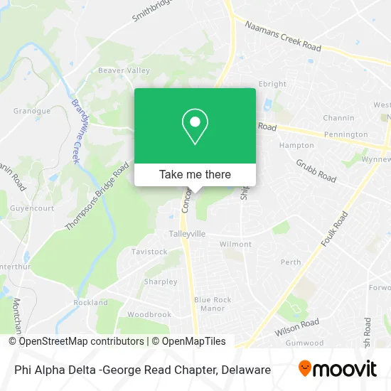 Phi Alpha Delta -George Read Chapter map