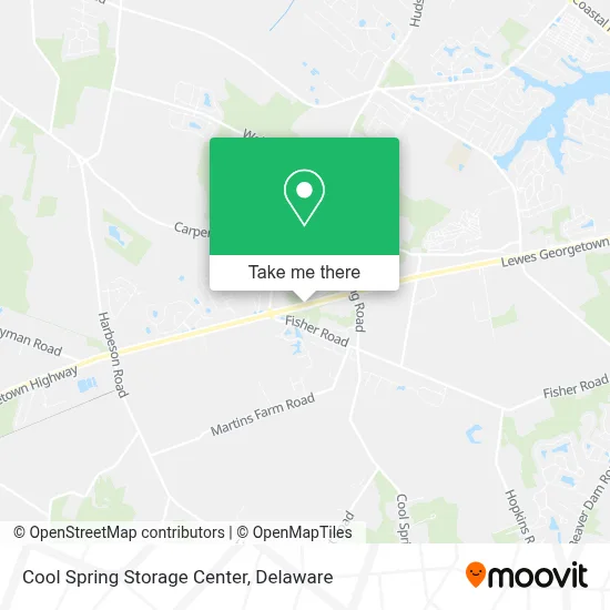 Cool Spring Storage Center map