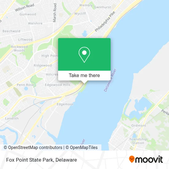 Fox Point State Park map