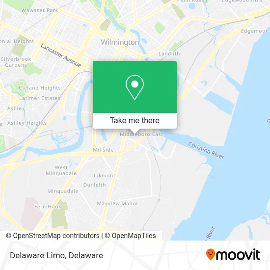 Delaware Limo map