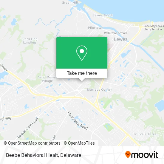 Beebe Behavioral Healt map