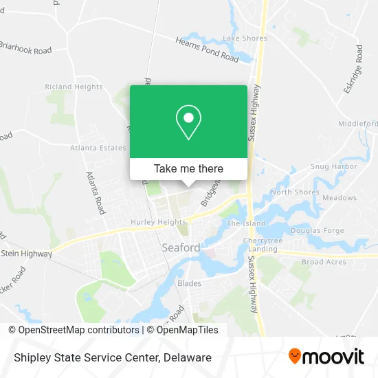 Shipley State Service Center map