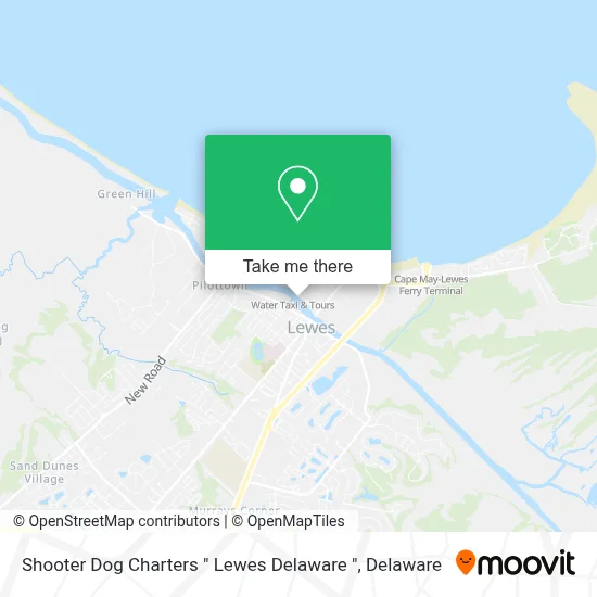 Shooter Dog Charters " Lewes Delaware " map