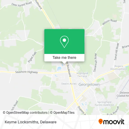 Keyme Locksmiths map