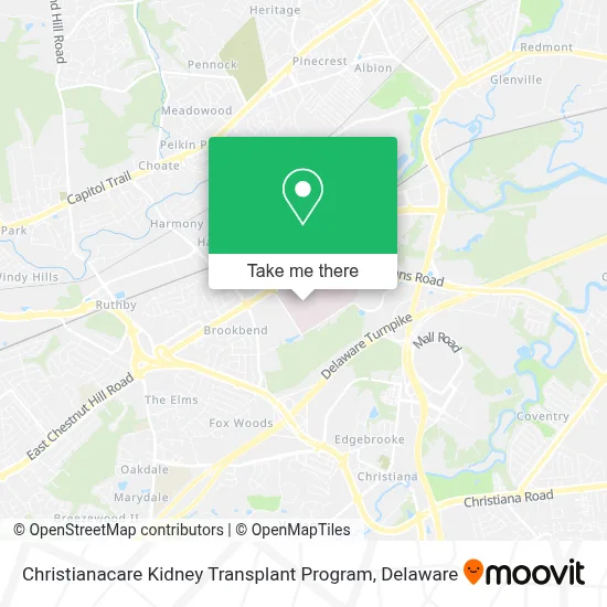 Christianacare Kidney Transplant Program map