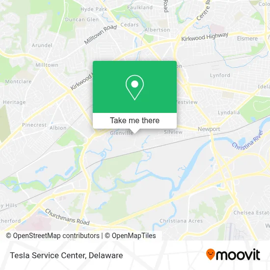 Tesla Service Center map