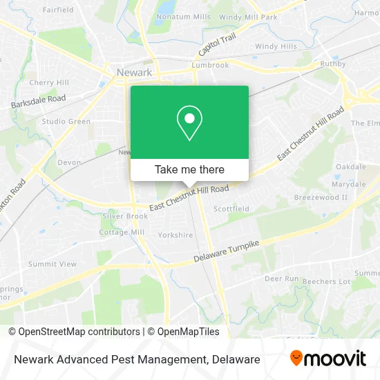 Newark Advanced Pest Management map