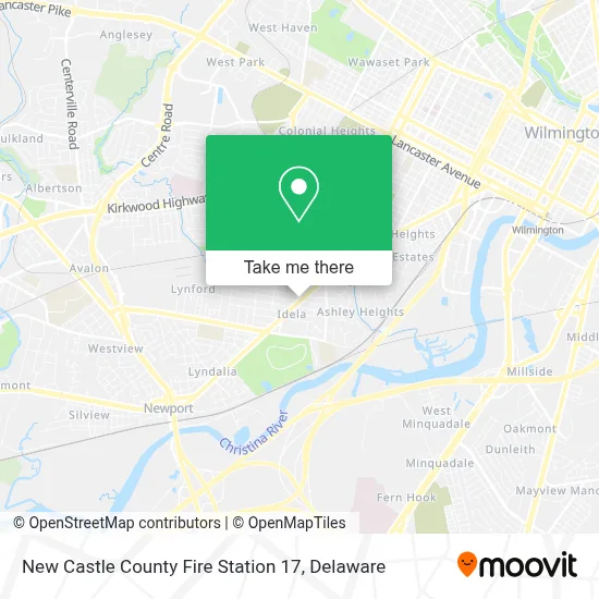 New Castle County Fire Station 17 map