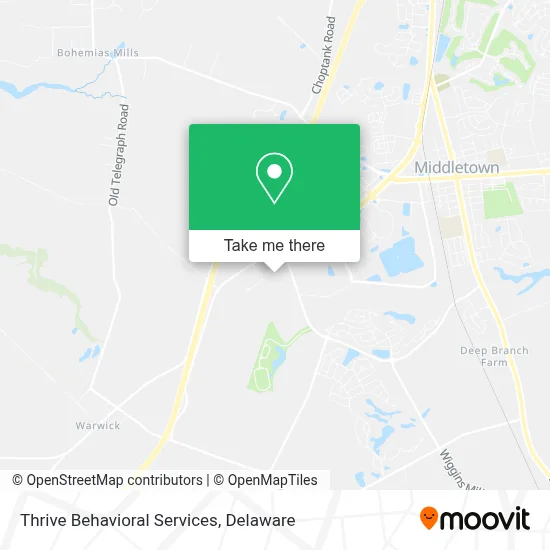 Thrive Behavioral Services map