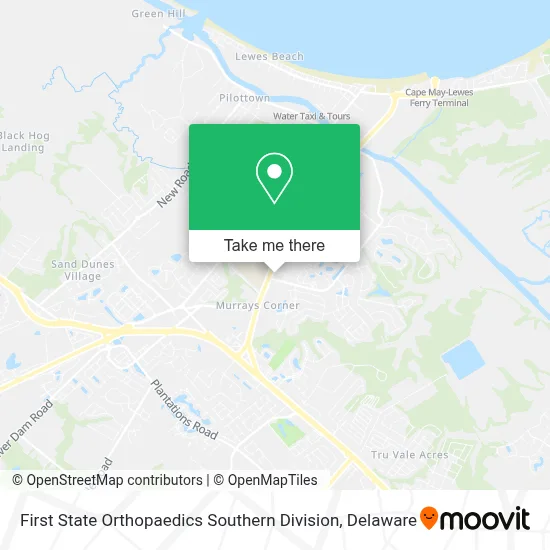 First State Orthopaedics Southern Division map