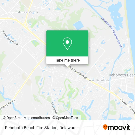 Rehoboth Beach Fire Station map
