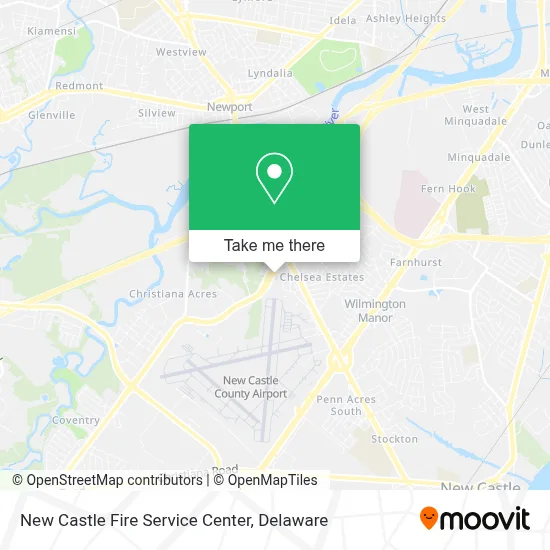 New Castle Fire Service Center map