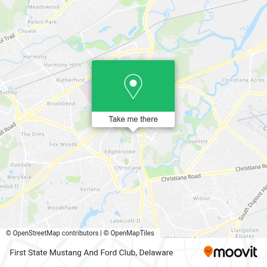First State Mustang And Ford Club map