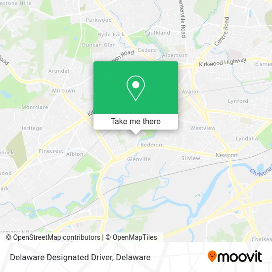 Delaware Designated Driver map