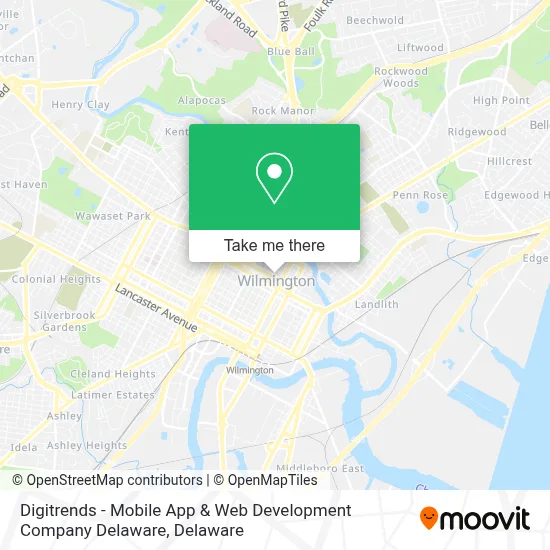 Digitrends - Mobile App & Web Development Company Delaware map
