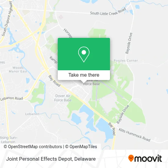 Joint Personal Effects Depot map