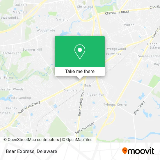 Bear Express map