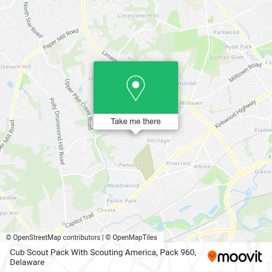 Cub Scout Pack With Scouting America, Pack 960 map