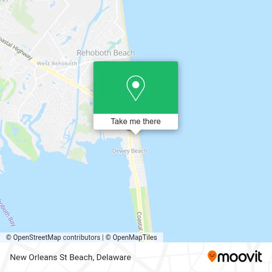 New Orleans St Beach map