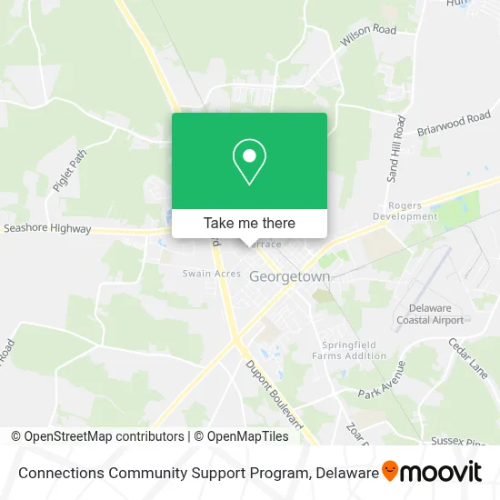 Connections Community Support Program map