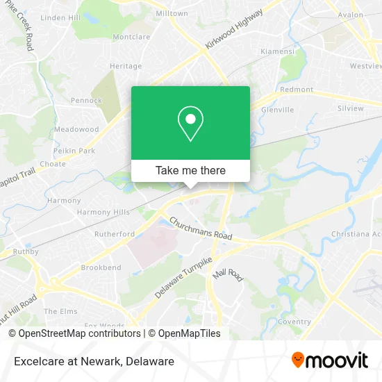 Excelcare at Newark map