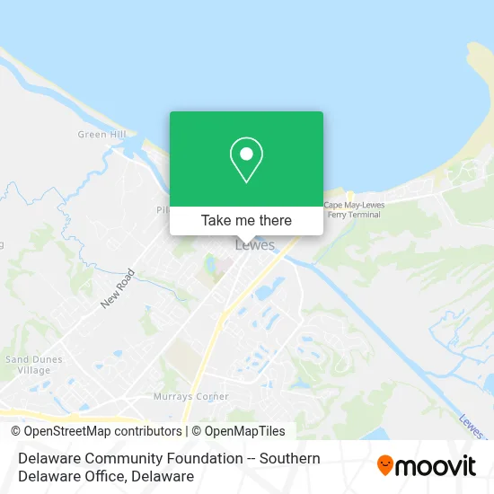 Delaware Community Foundation -- Southern Delaware Office map