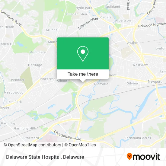 Delaware State Hospital map