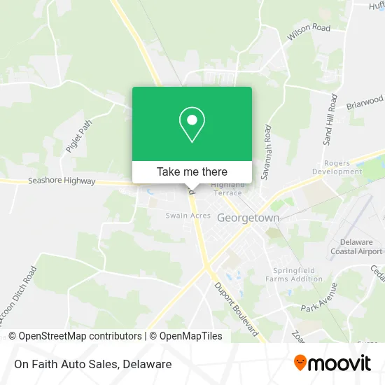 On Faith Auto Sales map