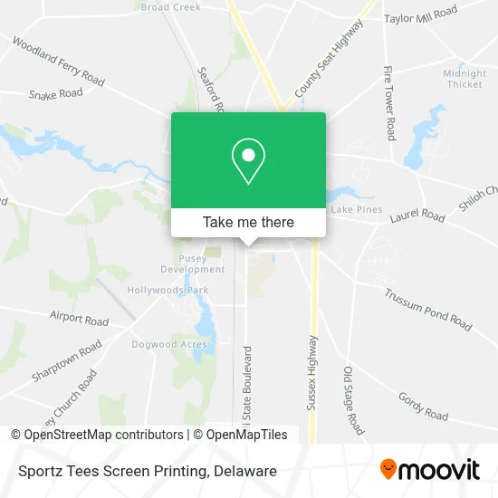 Sportz Tees Screen Printing map